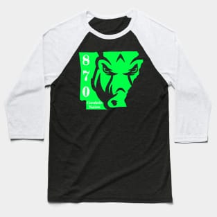 870 Hog Lime Green Baseball T-Shirt